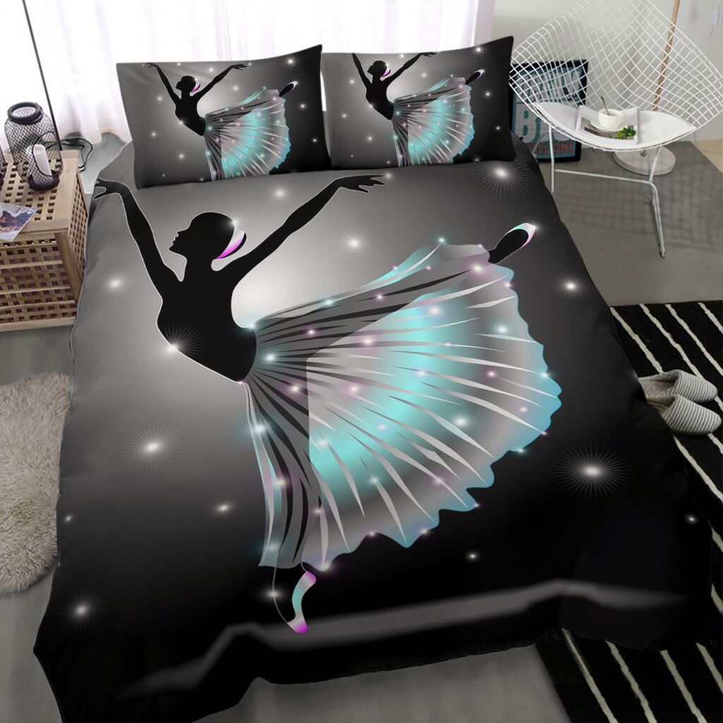 sparkle silhouette of ballet dancer duvet cover bedroom sets comfortable bedding sets ws4lg