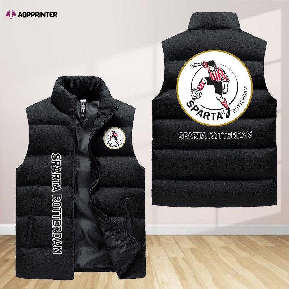 sparta rotterdam sleeveless puffer jacket custom for fans gifts