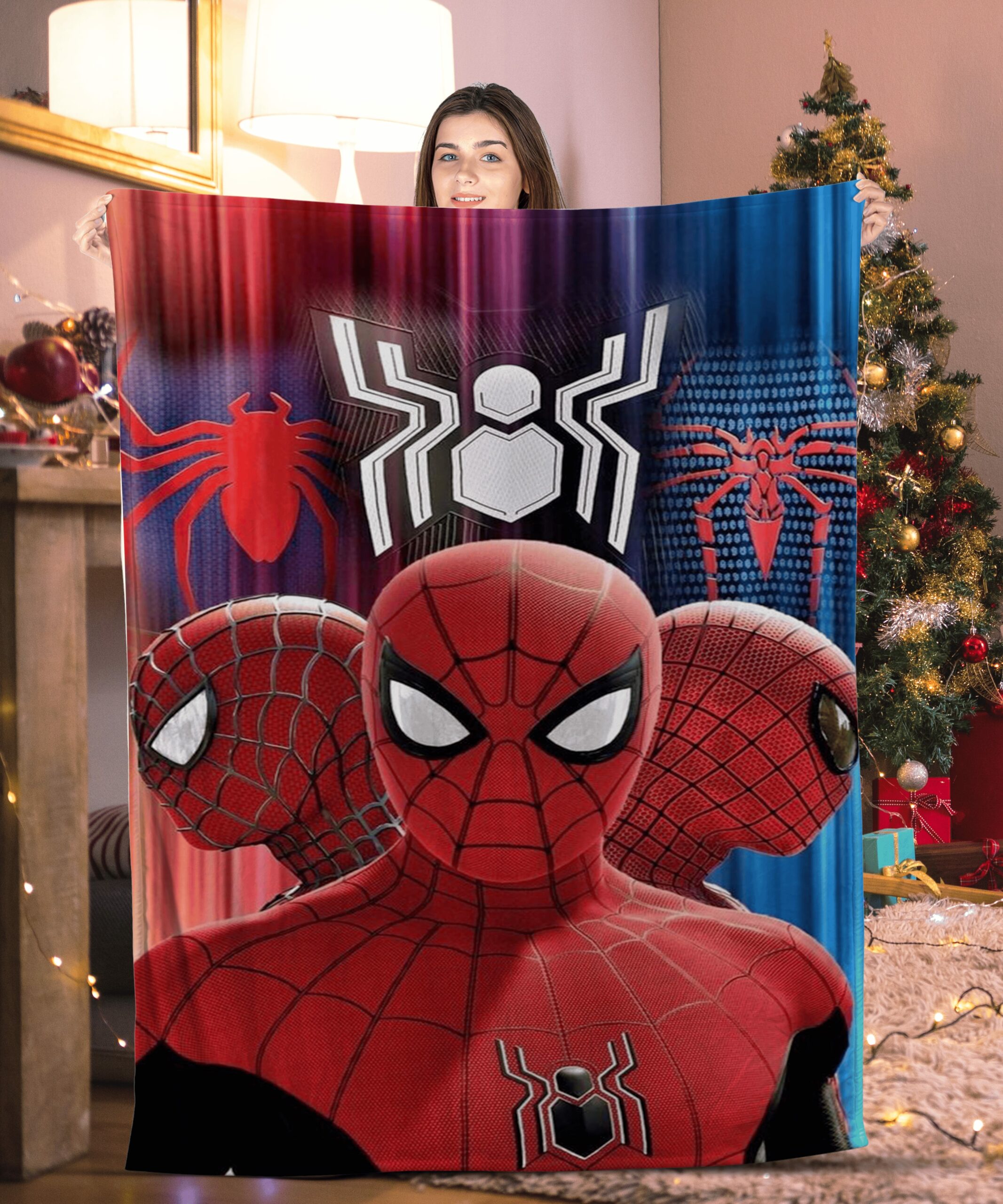 spider logo spider man blanket sx8x2