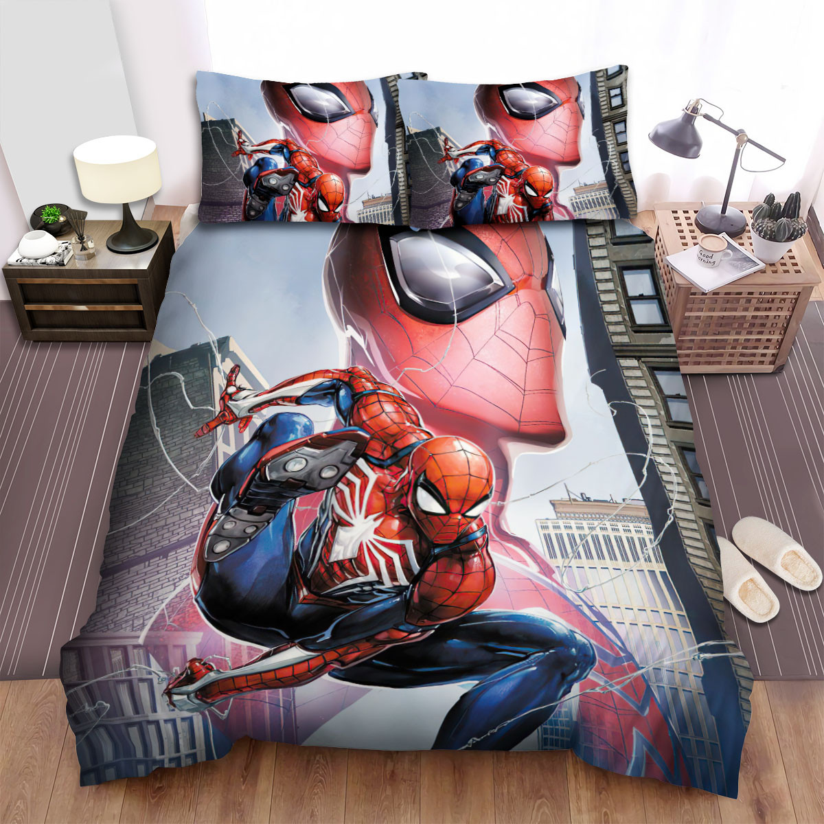 spider man game in the city bed sheets spread comforter duvet cover bedding sets sa6lj