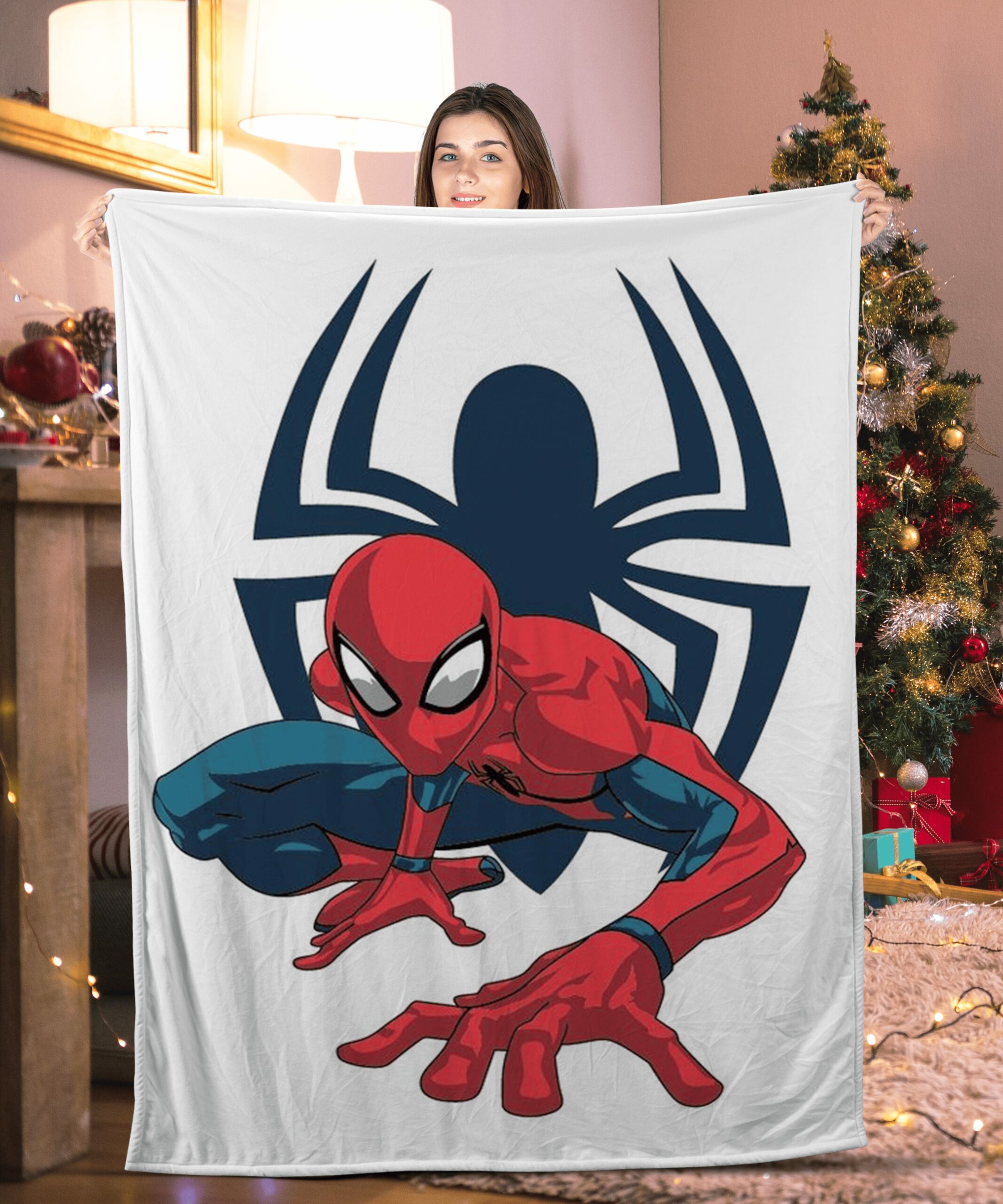 spider man logo blanket cam3x