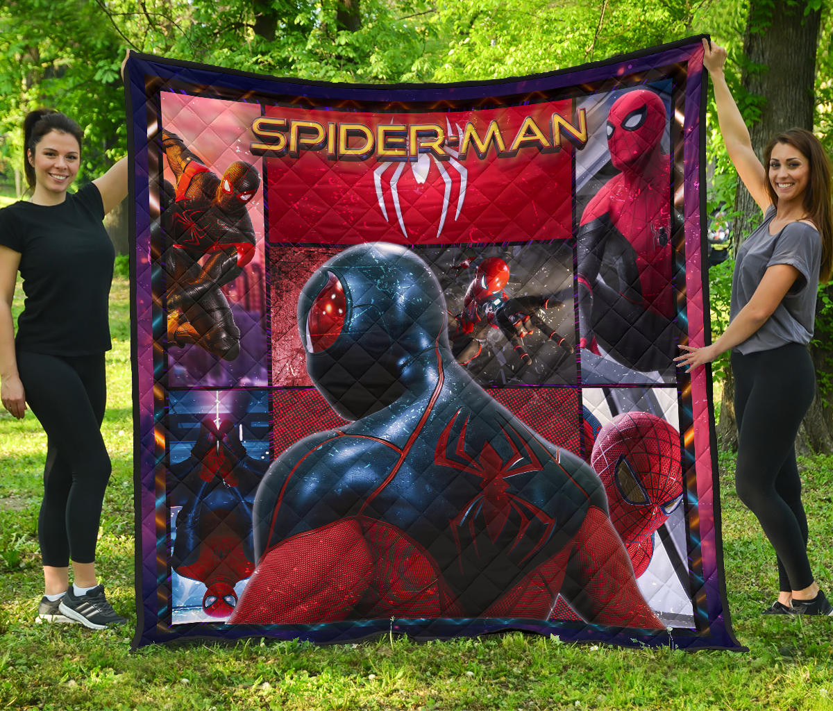 spider man miles gonzalo morales premium quilt blanket movie home decor custom for fans kk2pi