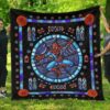 spider man stain glass style quilt blanket bedding decor idea db7jb