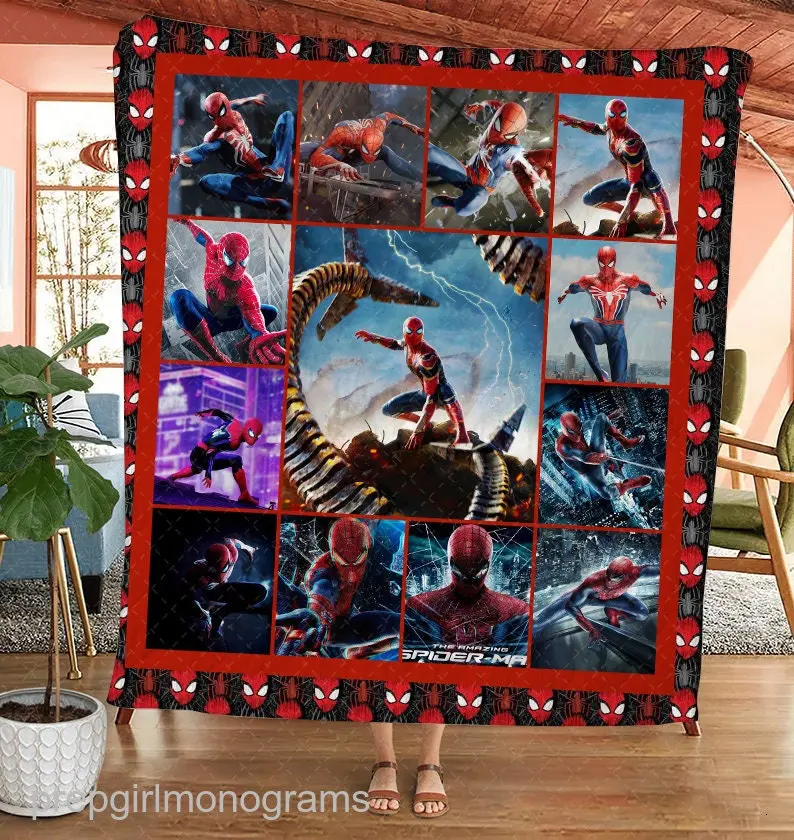 spiderman no way home movie quilt blanket n0yyr