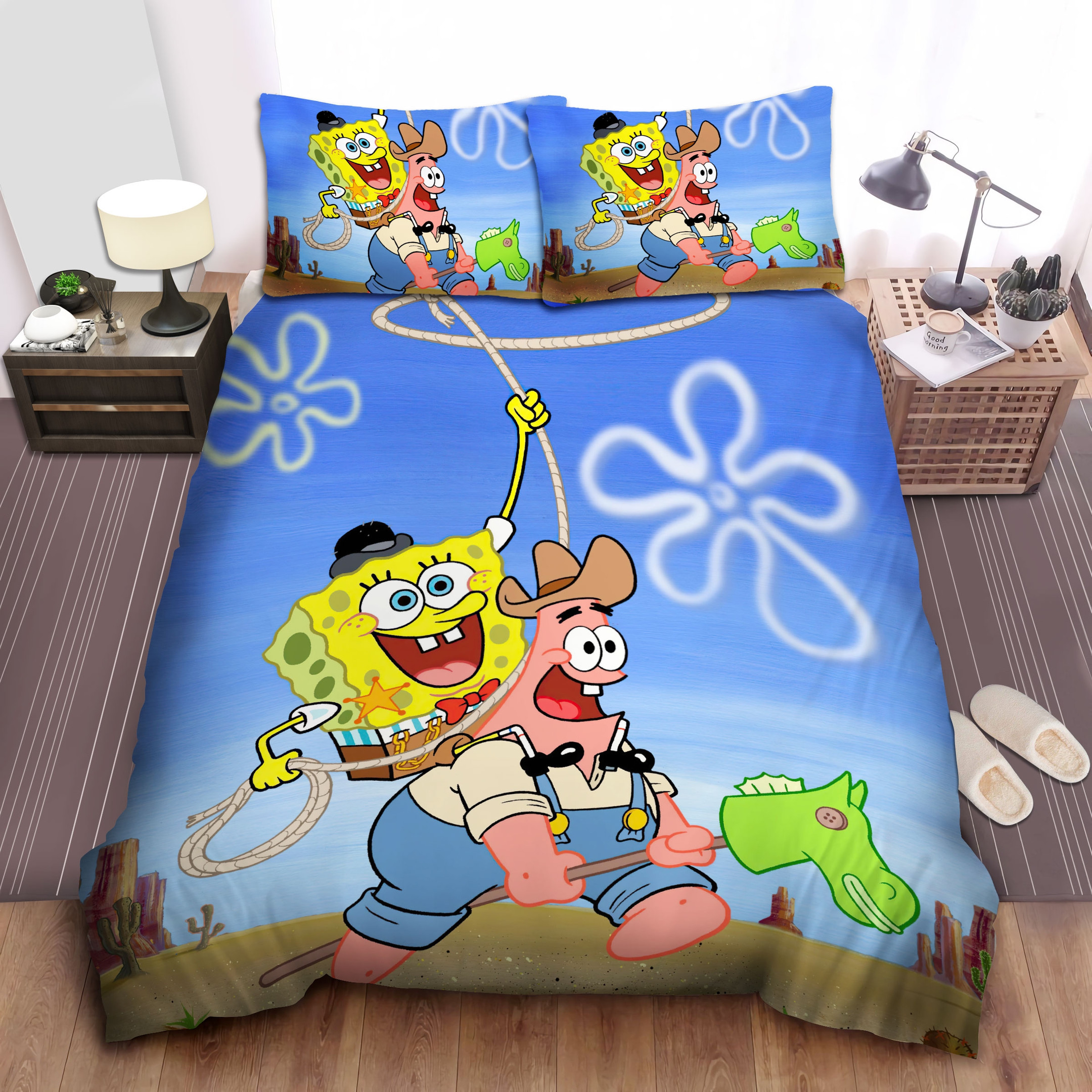 spongebob squarepants and patrick cowboy bedding sets duvet cover bed sheets hbmdl