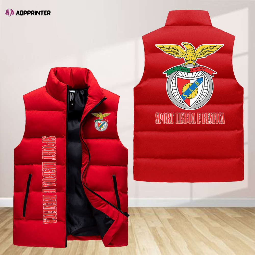 sport lisboa e benfica sleeveless puffer jacket custom for fans spj0288