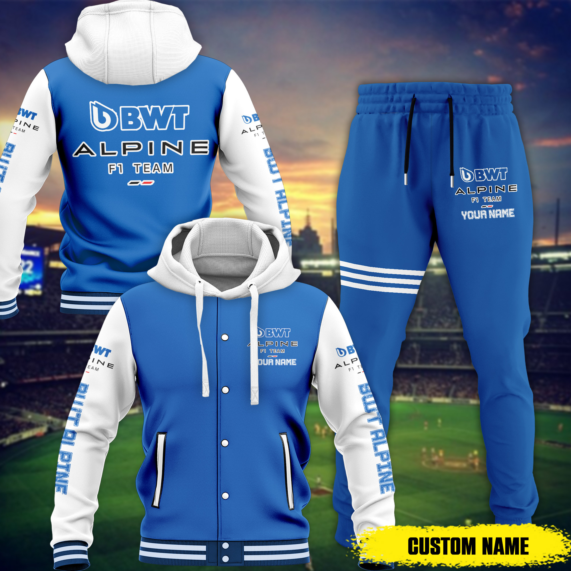 sportswearmerch alpine f1 combo baseball hoodie jacket and joggers gift for fan queyw