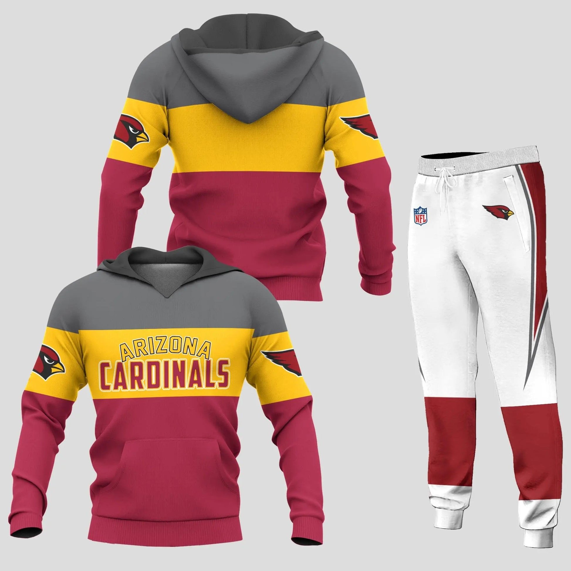 sportswearmerch arizona cardinals nfl personalized hoodie and joggers for fans 4ox18