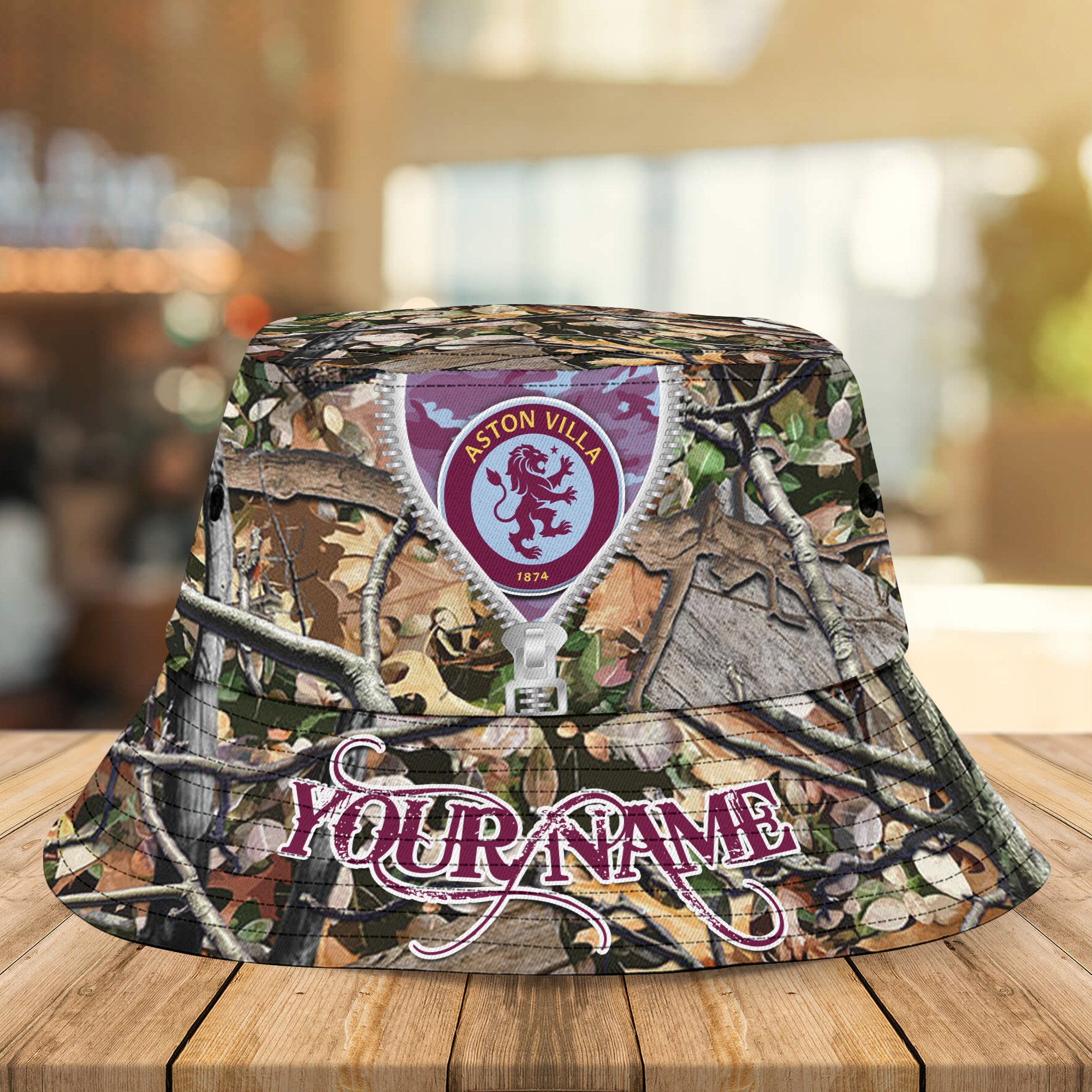 sportswearmerch aston villa epl personalized bucket hat for fans 2a8id