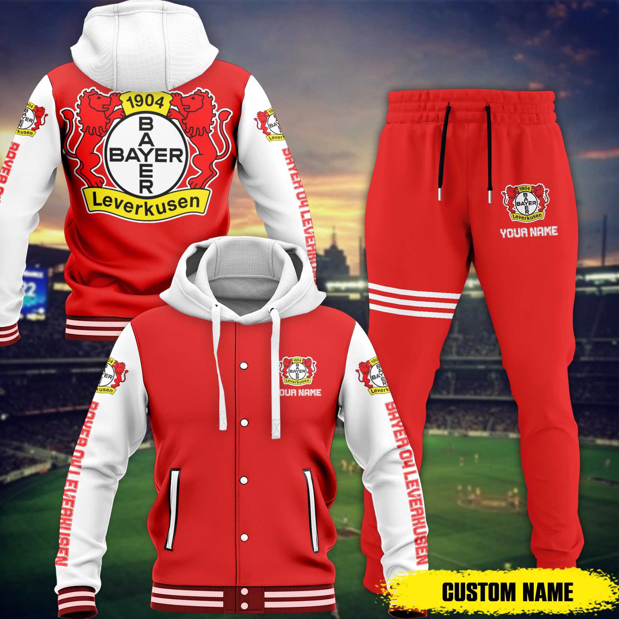 sportswearmerch bayer 04 leverkusen bdlg combo baseball hoodied jacket and joggers gift for fan pj8pz