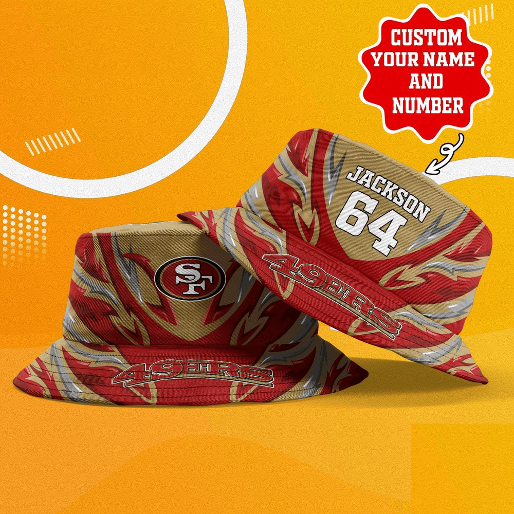 sportswearmerch san francisco 49ers nfl bucket hat sport fan gift for fan bptlq