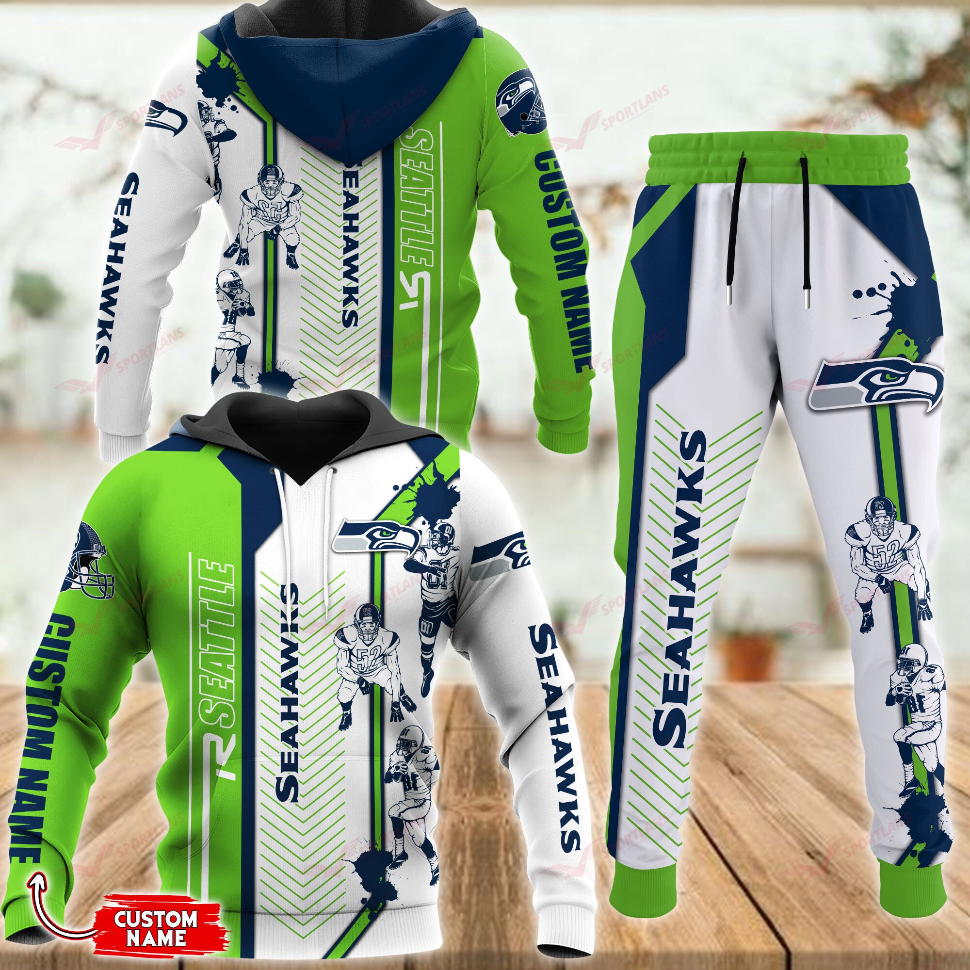 sportswearmerch seattle seahawks nfl personalized hoodie and joggers for fan jojue