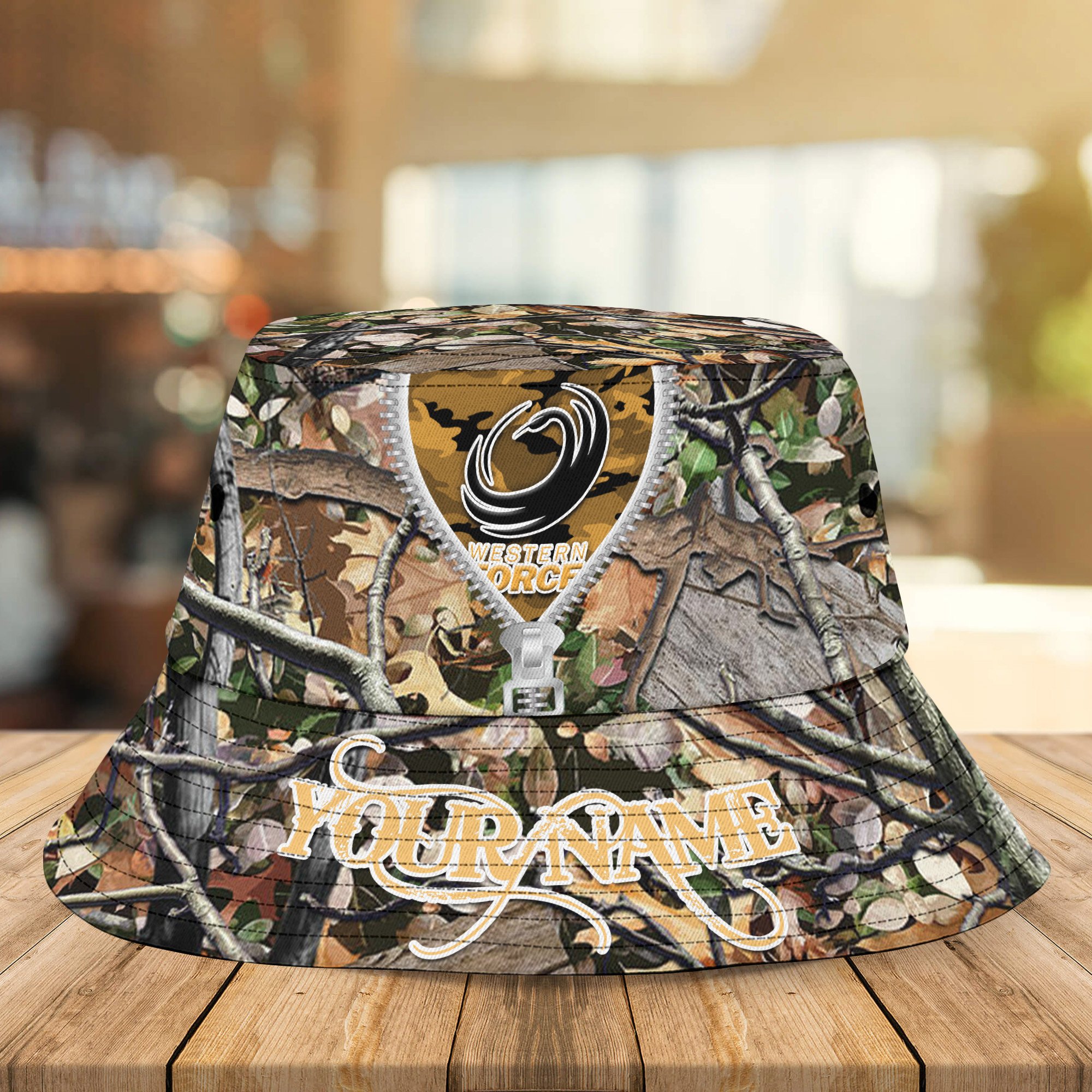 sportswearmerch western force super rugby camo hunting personalized bucket hat for fans yvpl0