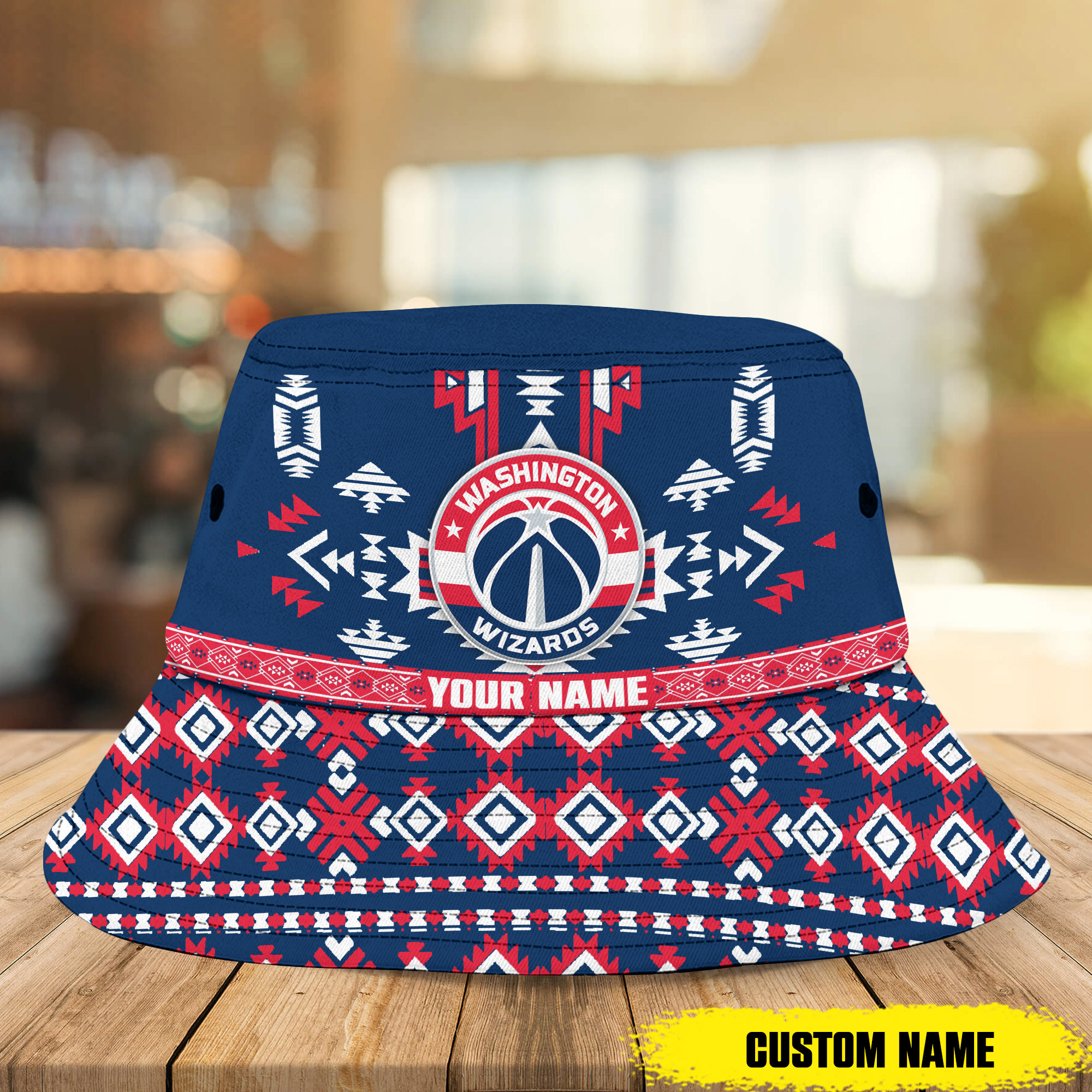 sportwearmerch washington wizards nba native pattern personalized bucket hat for fans epaeu