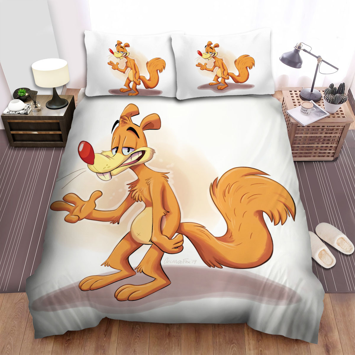 squirrel boy squirrel illustration bed sheets spread duvet cover bedding sets h8wui
