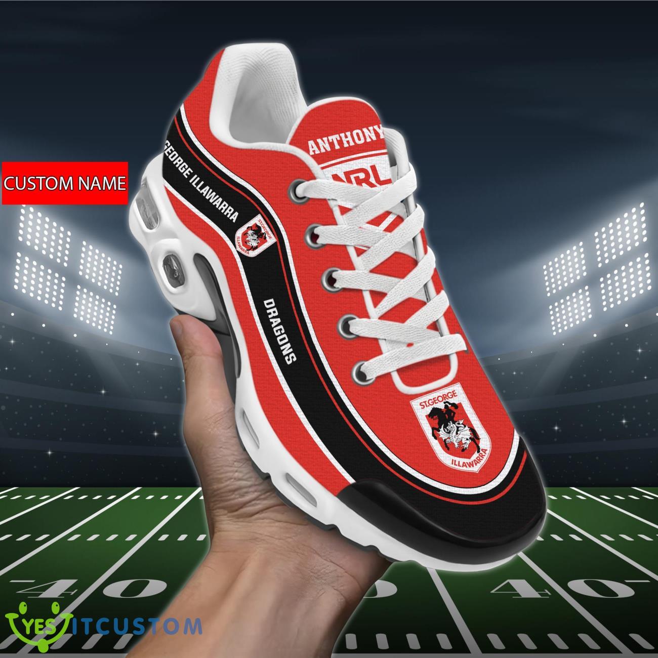 st george illawarra dragons air cushion sports shoes custom name for fans