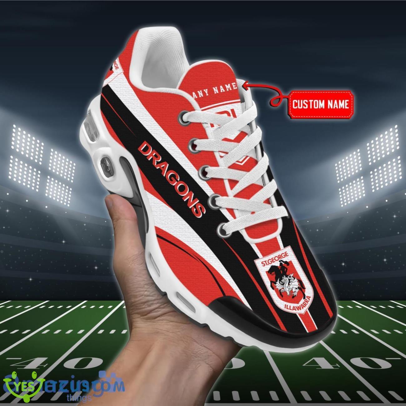 st george illawarra dragons premium air cushion sport shoes custom name for real fans