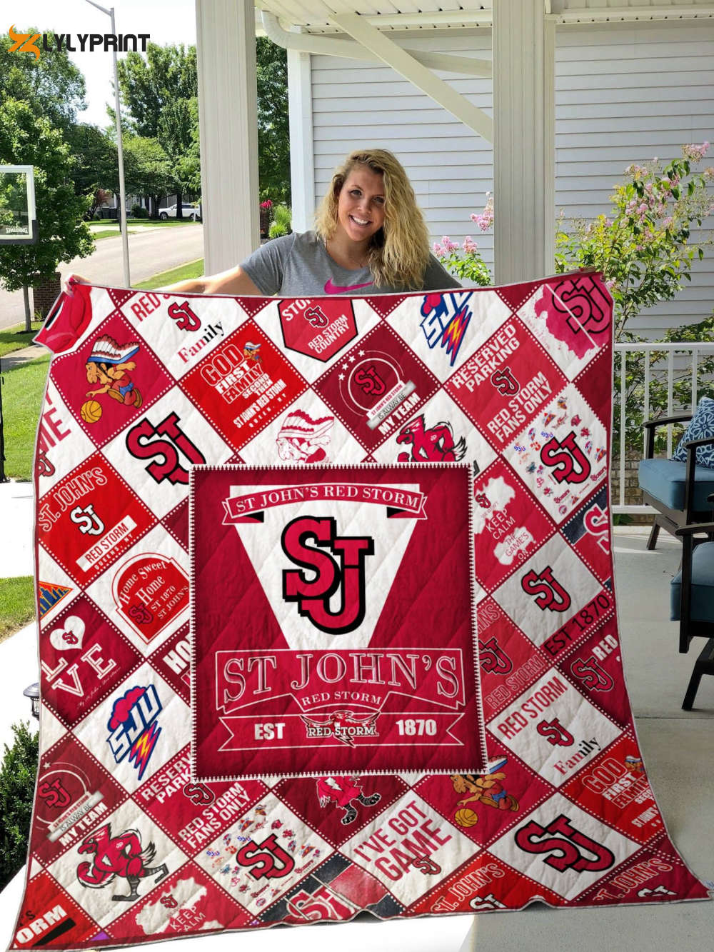 st johns university quilt blanket for fans home decor gift 1