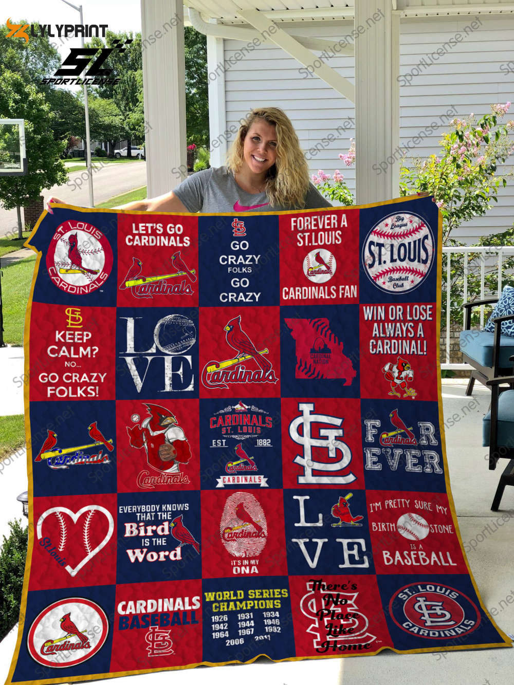 st louis cardinals 1 quilt blanket