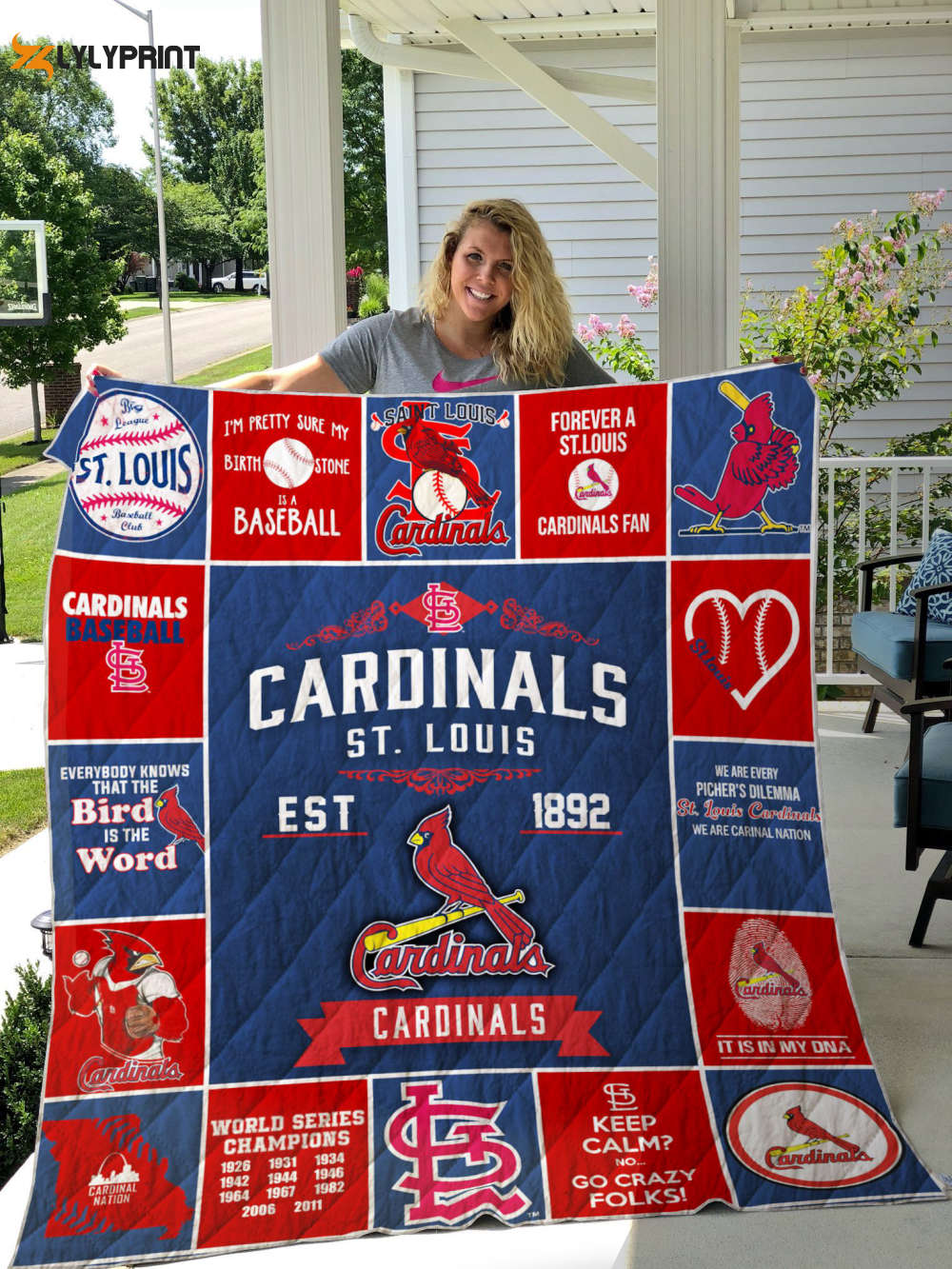 st louis cardinals quilt blanket for fans home decor gift