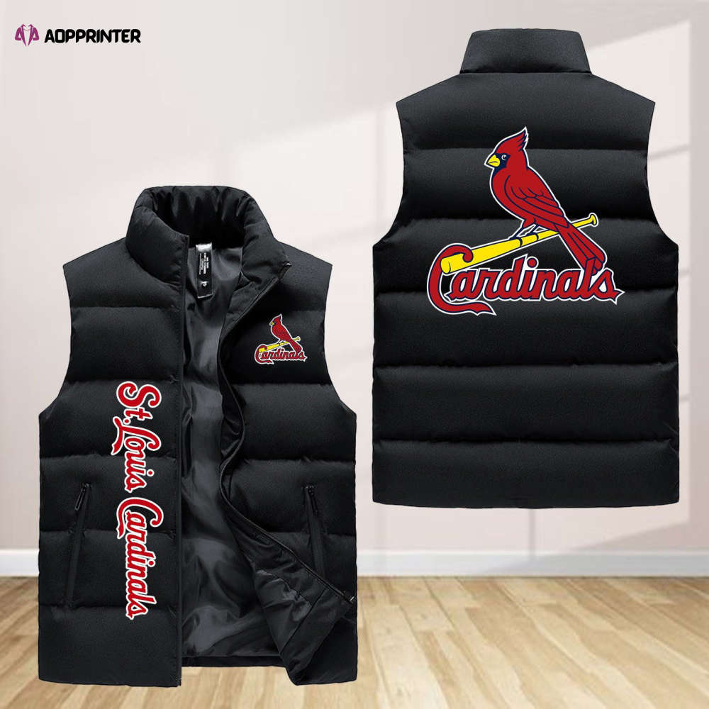 st louis cardinals sleeveless puffer jacket custom for fans spj0398