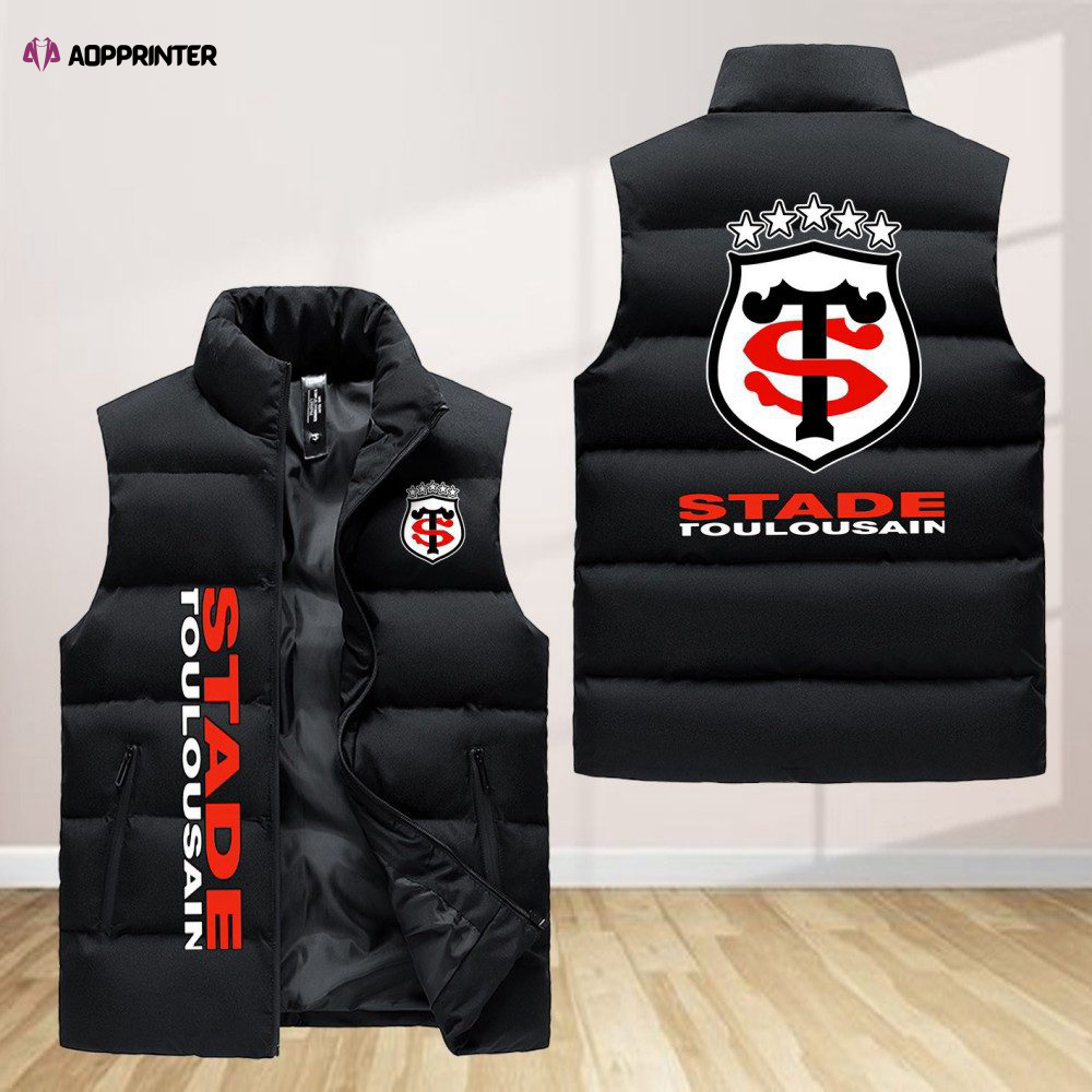 stade toulousain sleeveless puffer jacket custom for fans gifts