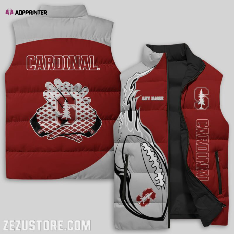 stanford cardinal ncaa sleeveless puffer jacket custom for fans spj0883