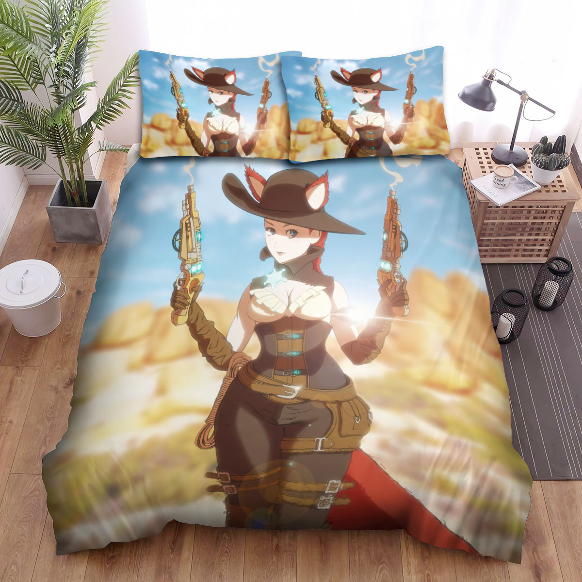 steampunk fox cowgirl illustration duvet cover bedroom sets comfortable bedding sets 4jxsd