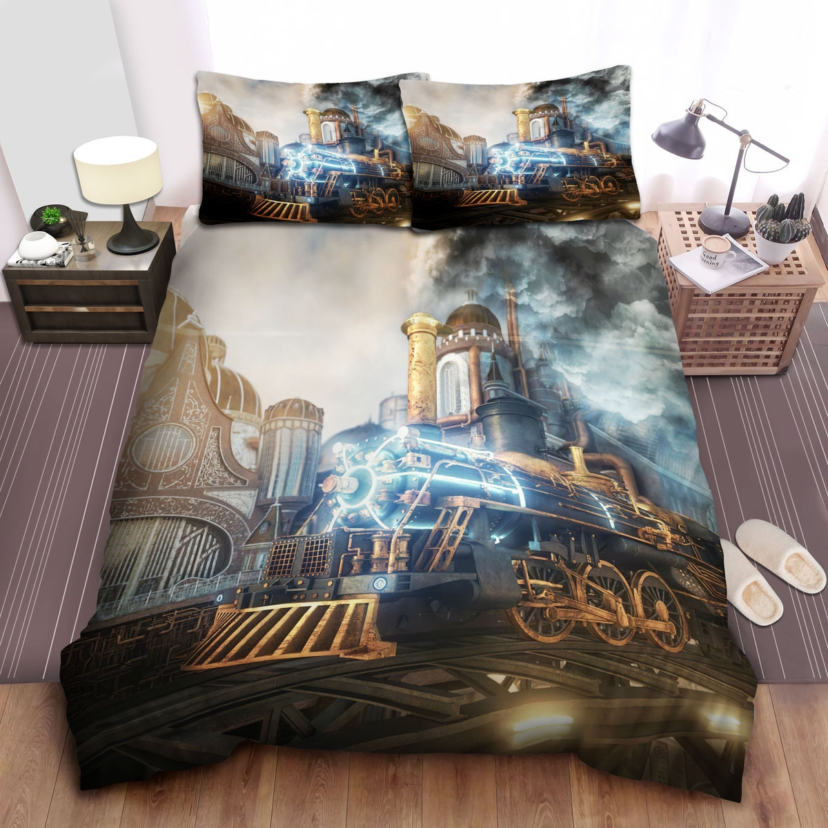 steampunk on the railway duvet cover bedroom sets comfortable bedding sets qhv3r