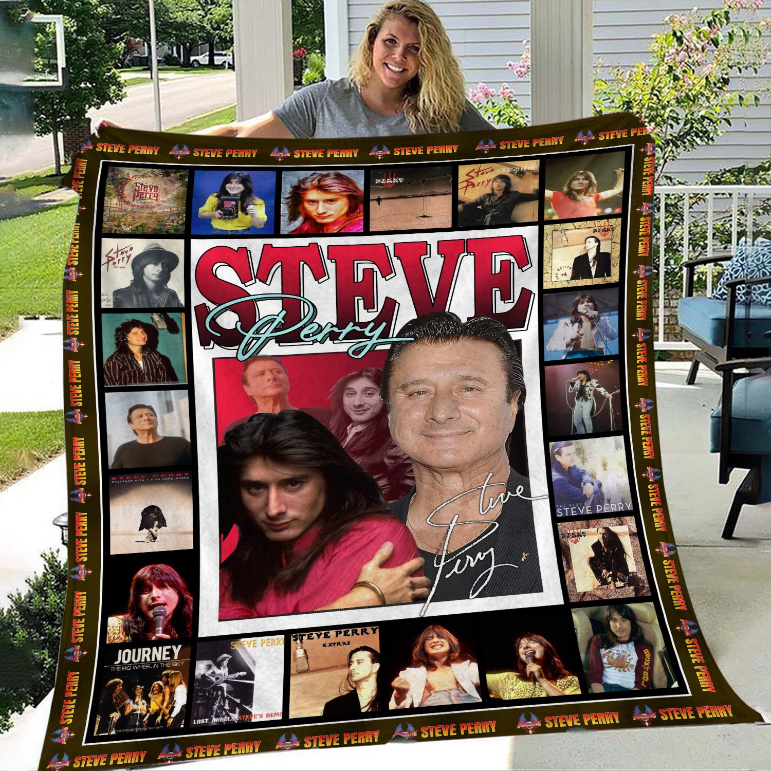 steve perry inspired throw blanket 4lttf