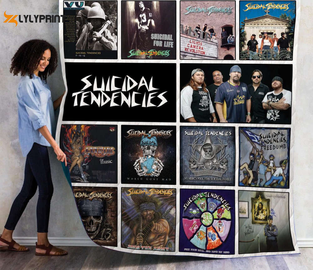 suicidal tendencies 3 quilt blanket for fans home decor gift 2