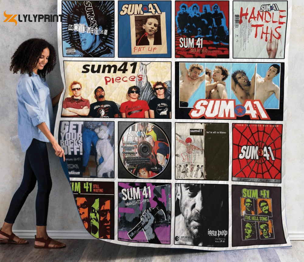 sum 41 quilt blanket for fans home decor gift 1q