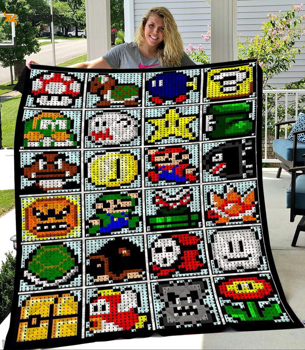 super mario quilt blanket 1c