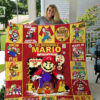 super mario quilt blanket for fans home decor gift 1 3