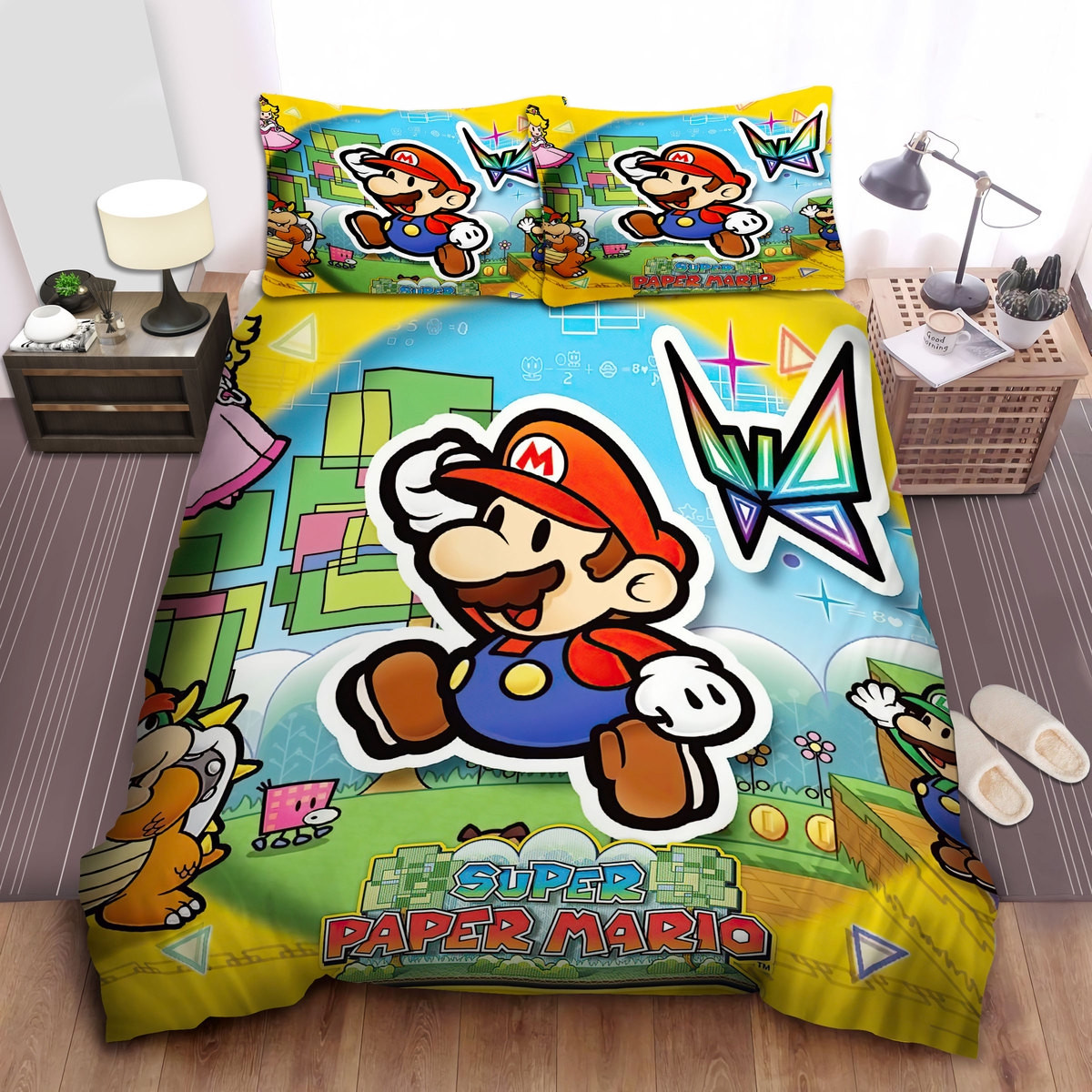 super paper mario illustration duvet cover bedroom sets comfortable bedding sets 13b4i