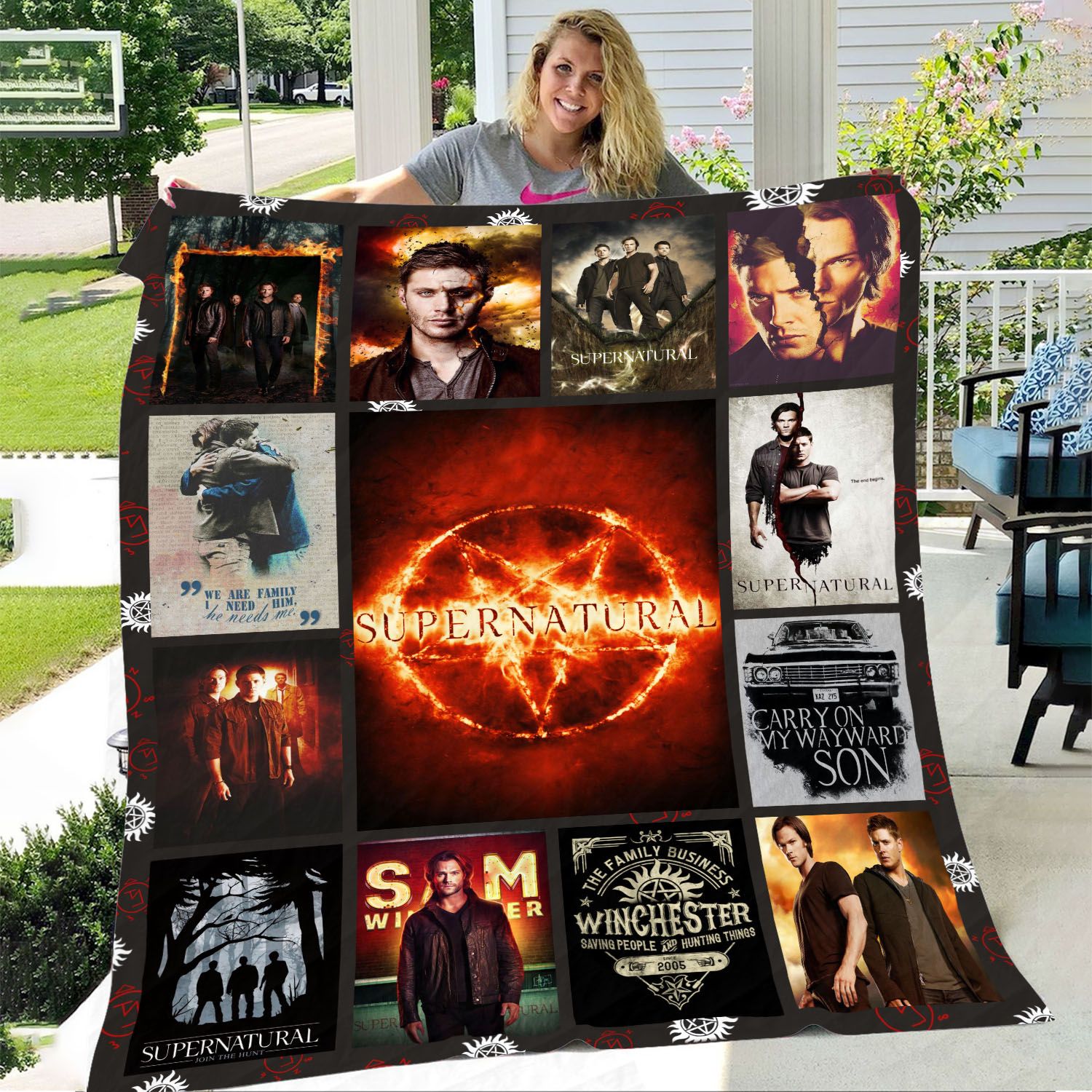 supernatural tv series throw blanket ms7v9