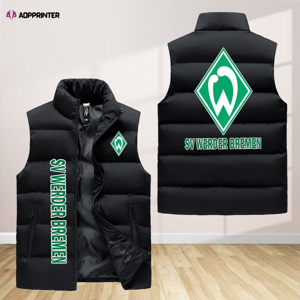 sv werder bremen sleeveless puffer jacket custom for fans gifts