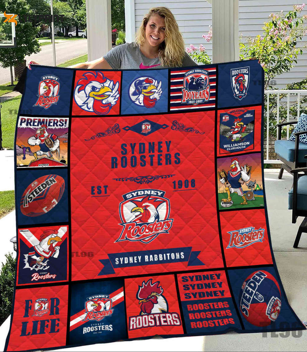 sydney roosters quilt blanket 1