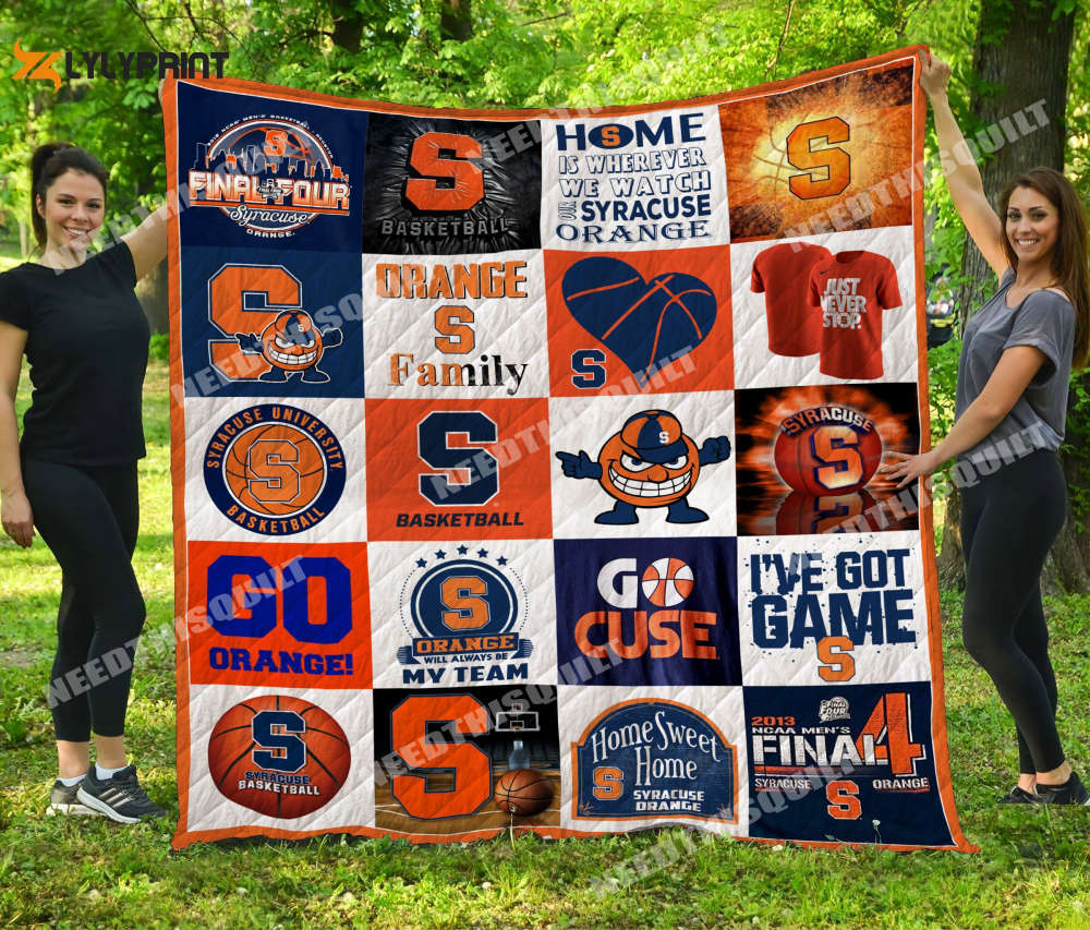 syracuse orange 1 quilt blanket for fans home decor gift