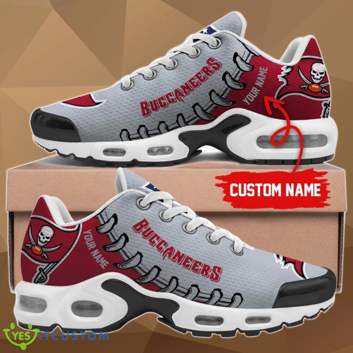 tampa bay buccaneers air cushion sports shoes custom name for fans