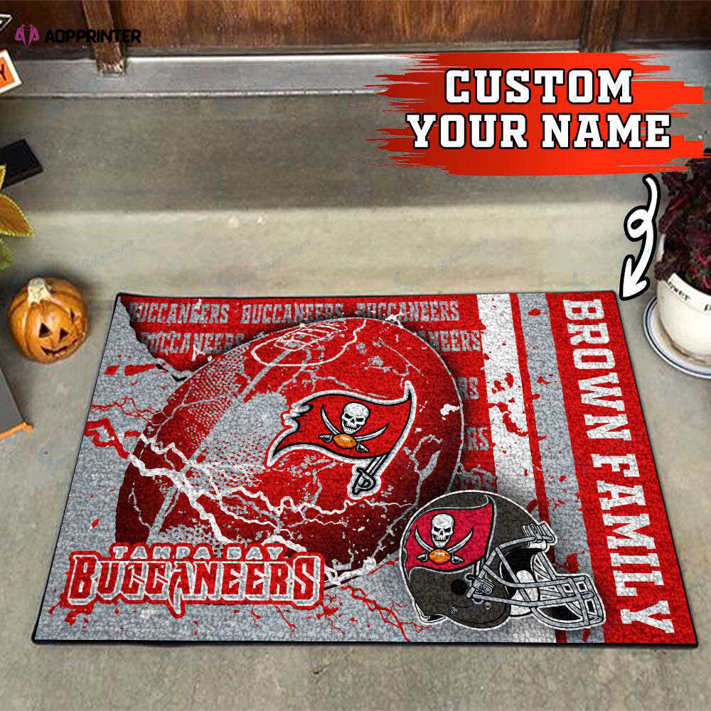 tampa bay buccaneers personalized doormat gift for home decor