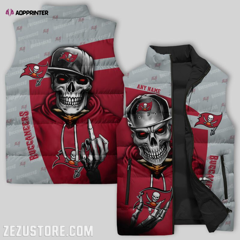 tampa bay buccaneers sleeveless puffer jacket custom for fans gifts