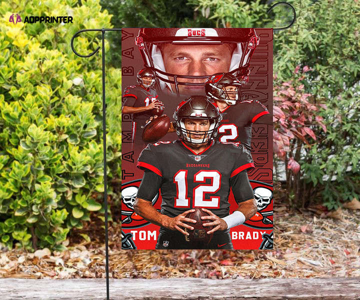 tampa bay buccaneers tom brady v32 double sided printing garden flag home decor gifts 1