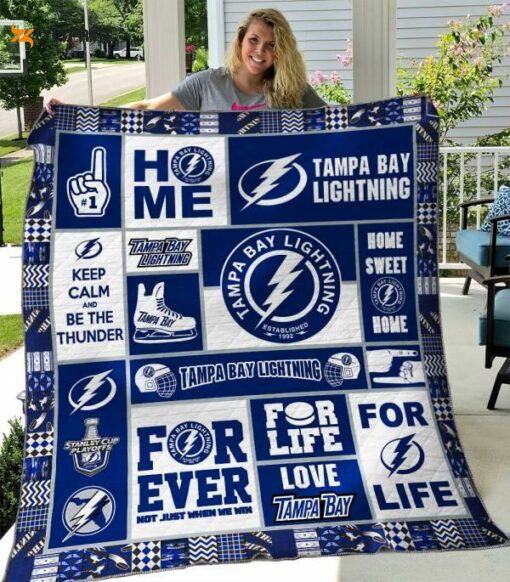 tampa bay lightning quilt blanket for fans home decor gift 1