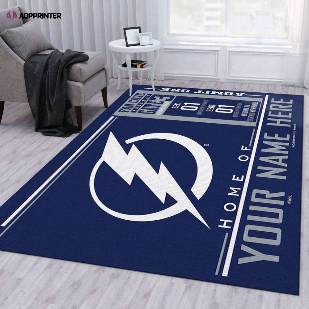 tampa bay lightning rug living room floor decor fan gifts