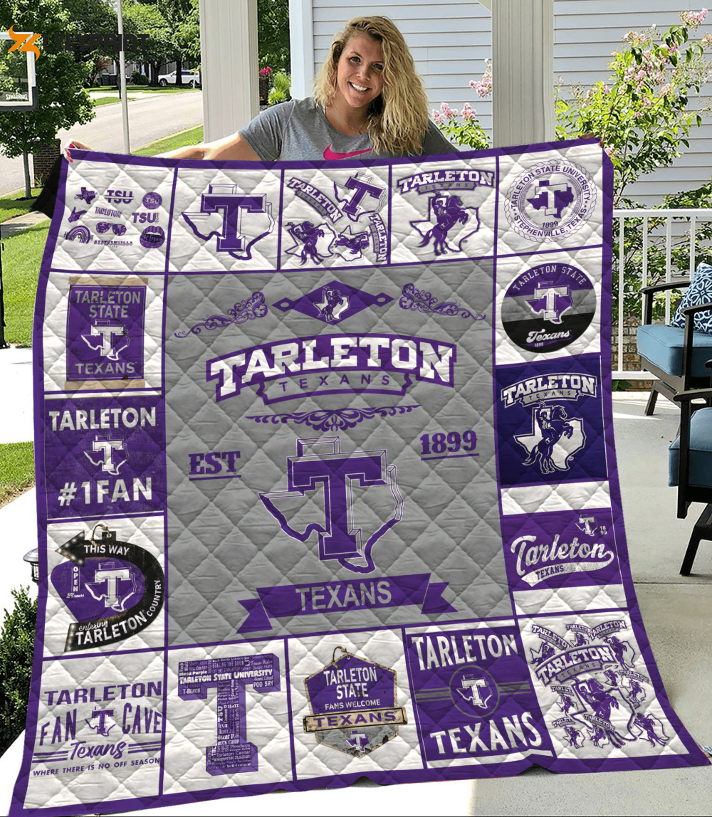 tarleton texans quilt blanket for fans home decor gift 2a 3