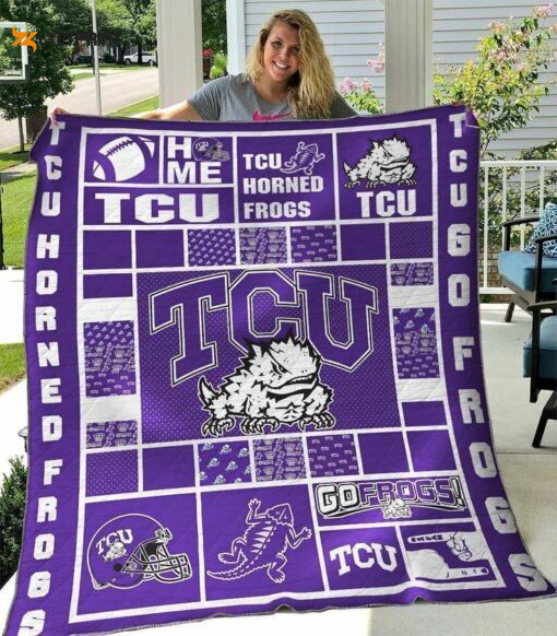 tcu horned frog 2 quilt blanket 1