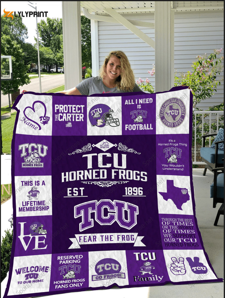 tcu horned frogs 1 quilt blanket 1