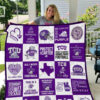 tcu horned frogs 1 quilt blanket for fans home decor gift