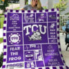 tcu horned frogs 4 quilt blanket for fans home decor gift